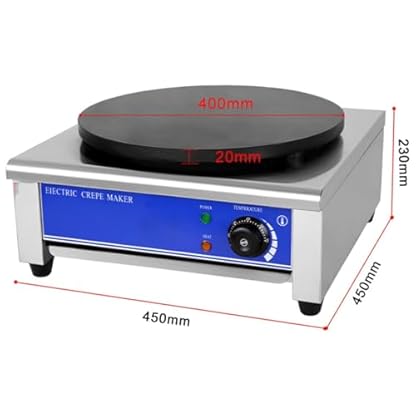 Pveanns Kommerzieller elektrischer Crêpes-Maker, elektrischer Antihaft-Pfannkuchen-Maker, 40 cm Heizplatte, einstellbare Temperatur, leicht zu reinigen, für Blintzes, Pfannkuchen, Eier – Bild 6