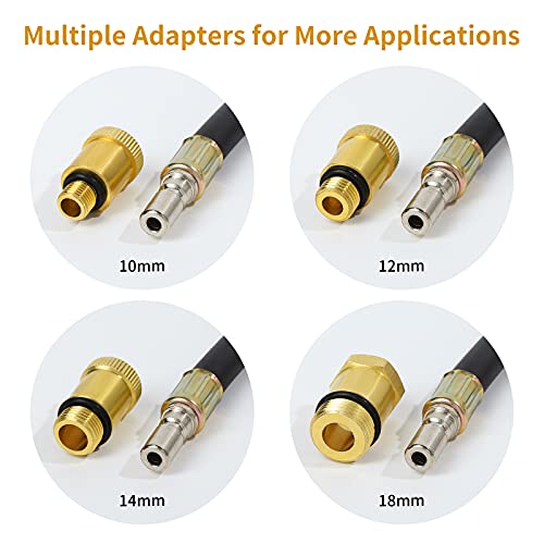 8Pcs Compression Tester Kit 0-300 Psi Petrol Gas Engine Cylinder Pressure Gauge Automotive Tool For Motorcycle Car Truck (Black) #TOP3