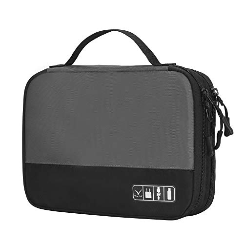 Hynes Eagle Electronic Organizer Double-Layer Travel Case Electronics Accessories Cases for Cables, iPhone, Kindle, iPad