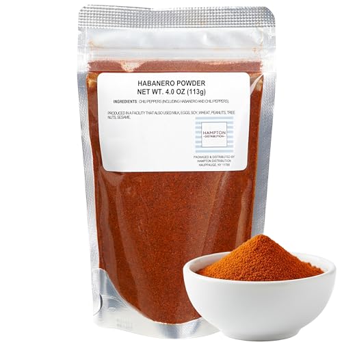 Habanero Powder, 4 Ounce Resealable Bag, Hampton Distribution
