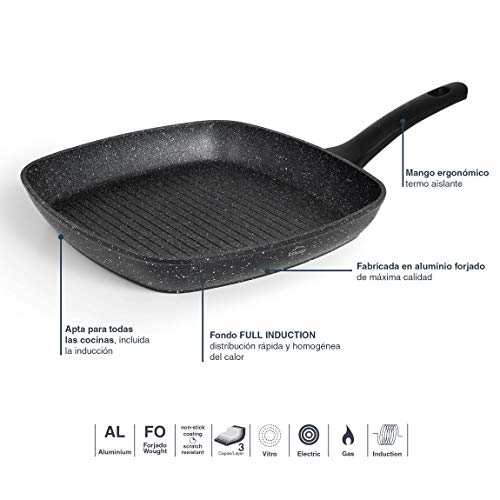 Grill de poêle adapté à tous les types de cuisines Lacor Java Square 28cm - 5
