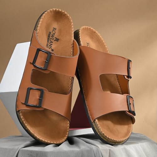 Image of ROWLANS Men's Ethnic Slippers - Elegant, Traditional & Comfortable Footwear