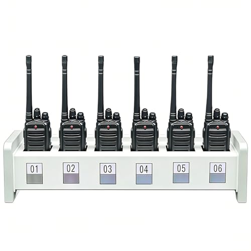 IYUESQ Support pour Talkie-walkie, Organisateur de radios bidirectionnelles, Rack de Rangement Robuste en Acier pour talkies-Walkies, Station de Charge pour radios Portables, étui Univers