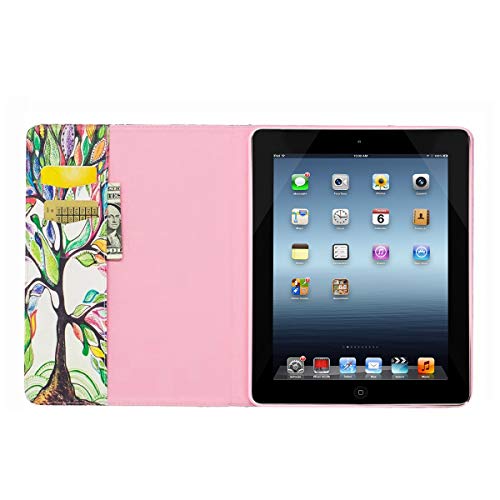 Ipad Case, Ipad 2/3/4 Case, Newshine Synthetic Leather [Kickstand] Flip Wallet Case Cover For 9.7''Apple Ipad 4Th Generation With Retina Display, The New Ipad 3 & Ipad 2 (Beautiful Tree) #TOP5