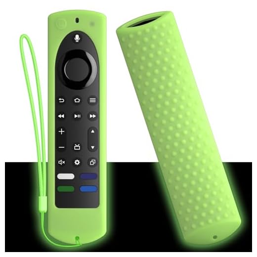 Para Fire TV Stick 2023 4K Max (2ª geração) /Omni Series/Insignia/Toshiba/Fire TV 2-Series/4-Series- Alexa Voice Remote Control Capa de silicone com cordão (verde claro)