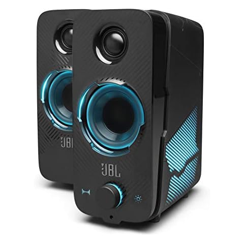 JBL Quantum Duo Speaker - Lautsprecher mit Gaming-Surround-Sound, Dolby Digital & Lichteffekten Cover