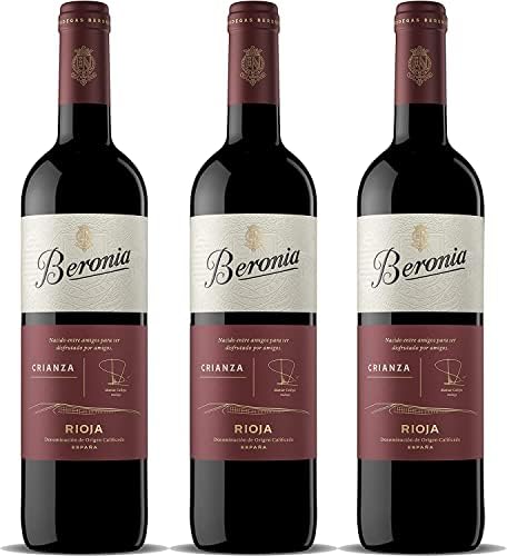 Beronia Crianza – Vino Tinto D.O.Ca. Rioja – 3 botellas de 750 ml – Total: 2250 ml Beronia Crianza – Vino Tinto D.O.Ca. Rioja – 3 botellas de 750 ml – Total: 2250 ml