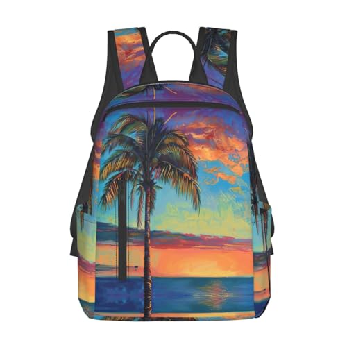 Sac à dos imprimé palmier pour homme et femme idéal voyage et rando