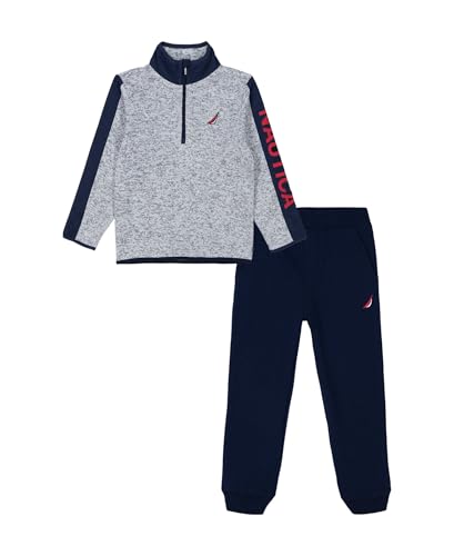 Image of Nautica Boys' 2pc Polar Fleece 1 /2 Zip Fleece Pant Set