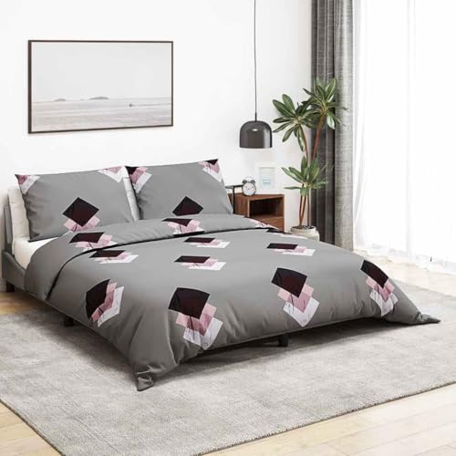 Housse de couette gris 135x200 cm en coton pour une chambre cocooning