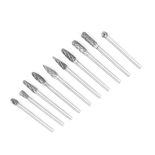 Set de 10 fresas rotativas de carburo de tungsteno miniatura 5