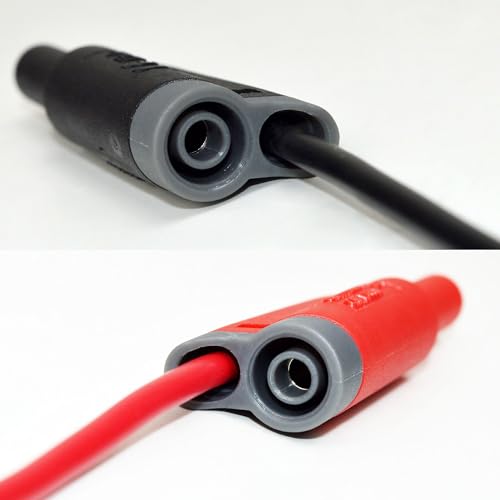 Image of ZIBOO ZB-X13 Stackable Banana to Banana Plug Test Leads,Test Cable Wire for Multimeter,Circuit Testing,4mm Banana Male Plugs Fully Insulated Stackable Shrouded