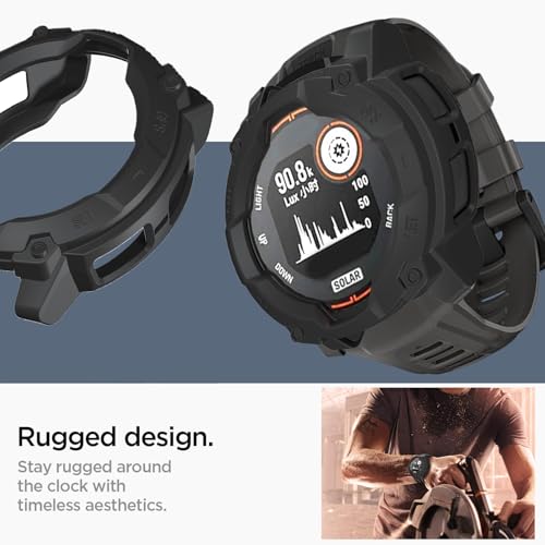 Coque Garmin Instinct 3 50mm antichoc et robuste avec 2 verres trempés - 2