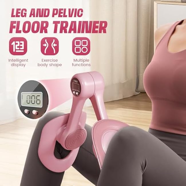 Thigh Master, 2025 Upgrade Kegel Exerciser, 3 Levels Resistance Adjustable Pelvic Floor Muscle Trainer, Inner Thigh Workout Equipment with Smart Screen,Thigh Slimmer & Hip Strengtheners