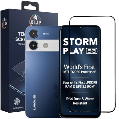 Image of Military-Grade Gorilla Tempered Glass For Lava Storm Lite 5G / Storm Play With Installation Kit | Edge to Edge Coverage | Black