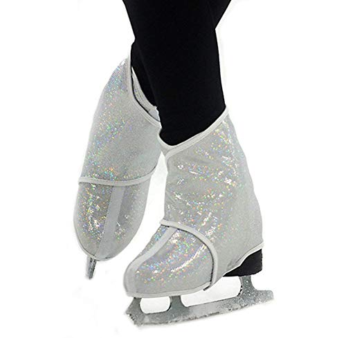 Gr8Sk8Stuff Sk8Wraps - Insulated Skate Boot Covers (White Hologram, Size XS)