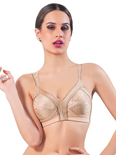 Image of Dazzle 61827 Women's Non Wired Non Padded Bra (Natural Skin 32E)