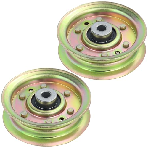 NICHEFLAG 2 Pack 173437 Idler Pulley Craftsman Replaces Pulley 165888 Idler Pulley Craftsman 165888, Husqvarna 532131494, 532155191, 532173438, 597025001, 532173437, 532165888