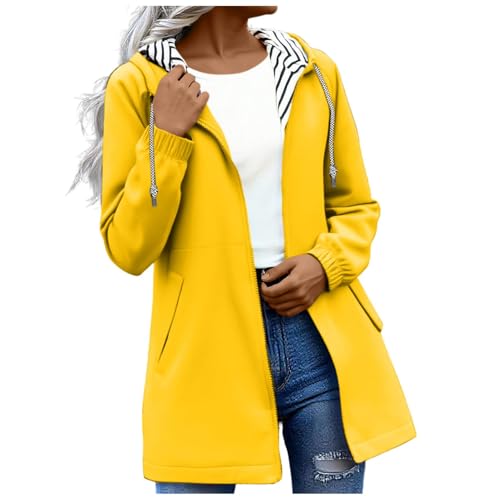 Women's Long Rain Jacket with Hood Lightweight Adjustable Outdoor Waterproof Windbreaker Outdoor Jackets with Pockets2