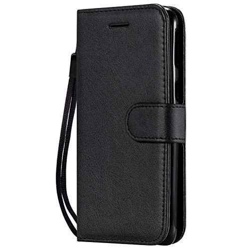 DENDICO Coque Galaxy A2 Core, PU en Cuir Coque Portefeuille Étui Housse, Design Classique TPU Coque pour Samsung Galaxy A2 Core - Noir