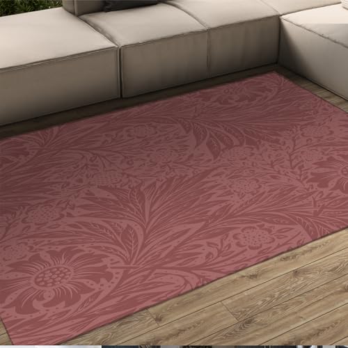 Tapis fleur et plante 160x230cm paillasson moderne de salon sans perte - 2