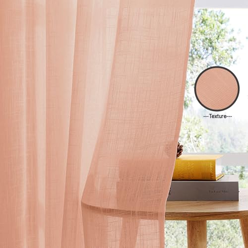 Image of HOMEMONDE Sheer Curtains for Living Room, Bed Room - Transparent Curtain Home Decor