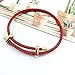 BCletty Bracelet Unisex Steel Rope Bracelet Couple Bracelet Simplicity Fashion Titanium Buckle Adjustable Wire Rope Bracelet (8-shaped buckle rope red, adjustable)