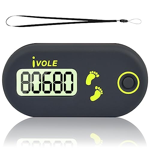 PiliStar Podómetro, podómetro para caminar, podómetro para caminar, mini podómetro, clip de podómetro 3D, podómetro electrónico, adecuado para hombres, mujeres y niños