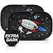 Parasol coche infantil con protección UV certificada extra oscura - autoadhesivo, para proteger del sol a bebés y mascotas, 2 parasoles para bebé con con astronauta M/L de 51x31 cm