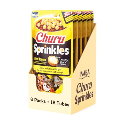 INABA Churu Sprinkles Dog Meal Topper, Chicken Cheese, 18ct - image 1