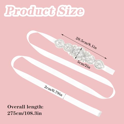 Bridal Flower Rhinestones Belt, Handcraft Bling Wedding Belt Bride Waist Belt Crystal Waistband for Women Dress3