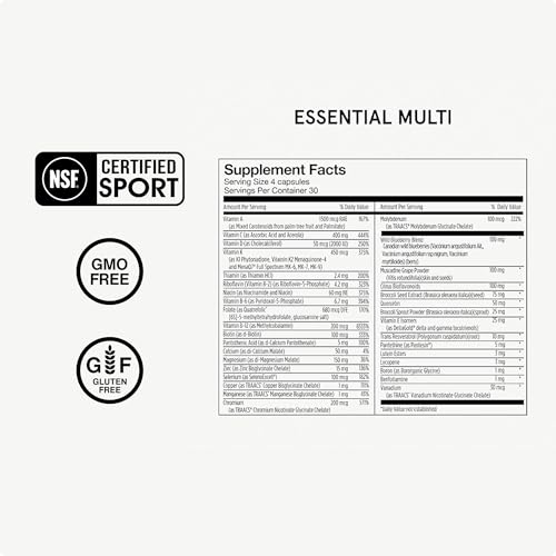 Momentous Essential Multivitamin for Women & Men - Complete Vitamin & Mineral Complex for Athletes & Wellness Enthusiasts - GMO-Free, Gluten-Free, 30 Servings - Image 4