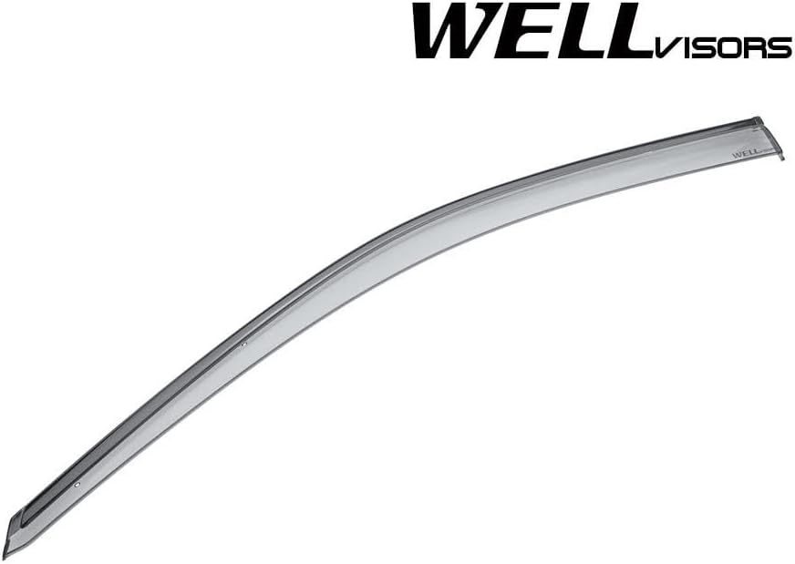 WellVisors Window Visors Wind Deflectors Compatible with Honda 2017-2026 Ridgeline with Black Trim Rain Guards 3-847HD038