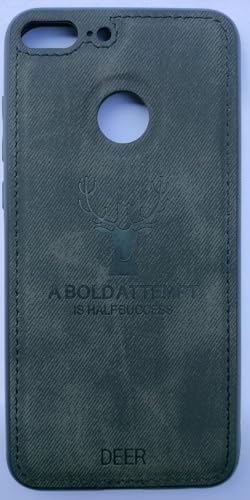 Image of Soft Texture Cloth Deer Pattern Protective Back Cover for Honor 9N Case Cover Dirt Resistant Anti-Shock Fabric Basic Cover with Honor 9N Phone Case - Black