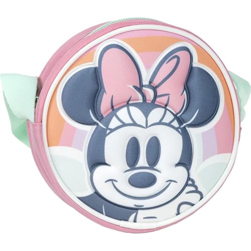 Minnie mala infantil medidas 13,0 x 13,0 x 4,0 cm - para colar ou viagem com design original-mala Minnie ideal para caminhadas- presentes e uso diário