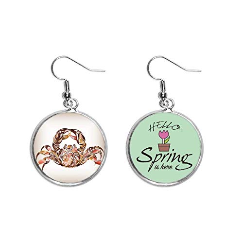 Pendientes de cangrejo marino de temporada primaveral joya colgante