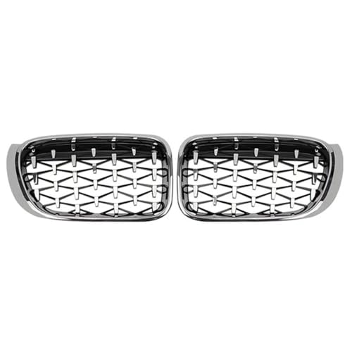 Grille de radiateur de luxe en diamant chrome argent pour BMW X3 X4 F25 F26