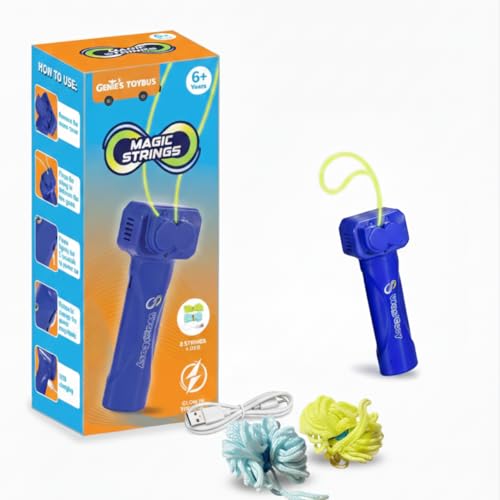 Image of Genie's Toy Bus Magic Strings Rechargeable Flying Rope Launcher Toy I USB Charging with Built-in Lithium Battery I Press to Fire Design I Suitable for Kids 6+ Years I Best Birthday Gift for Kids