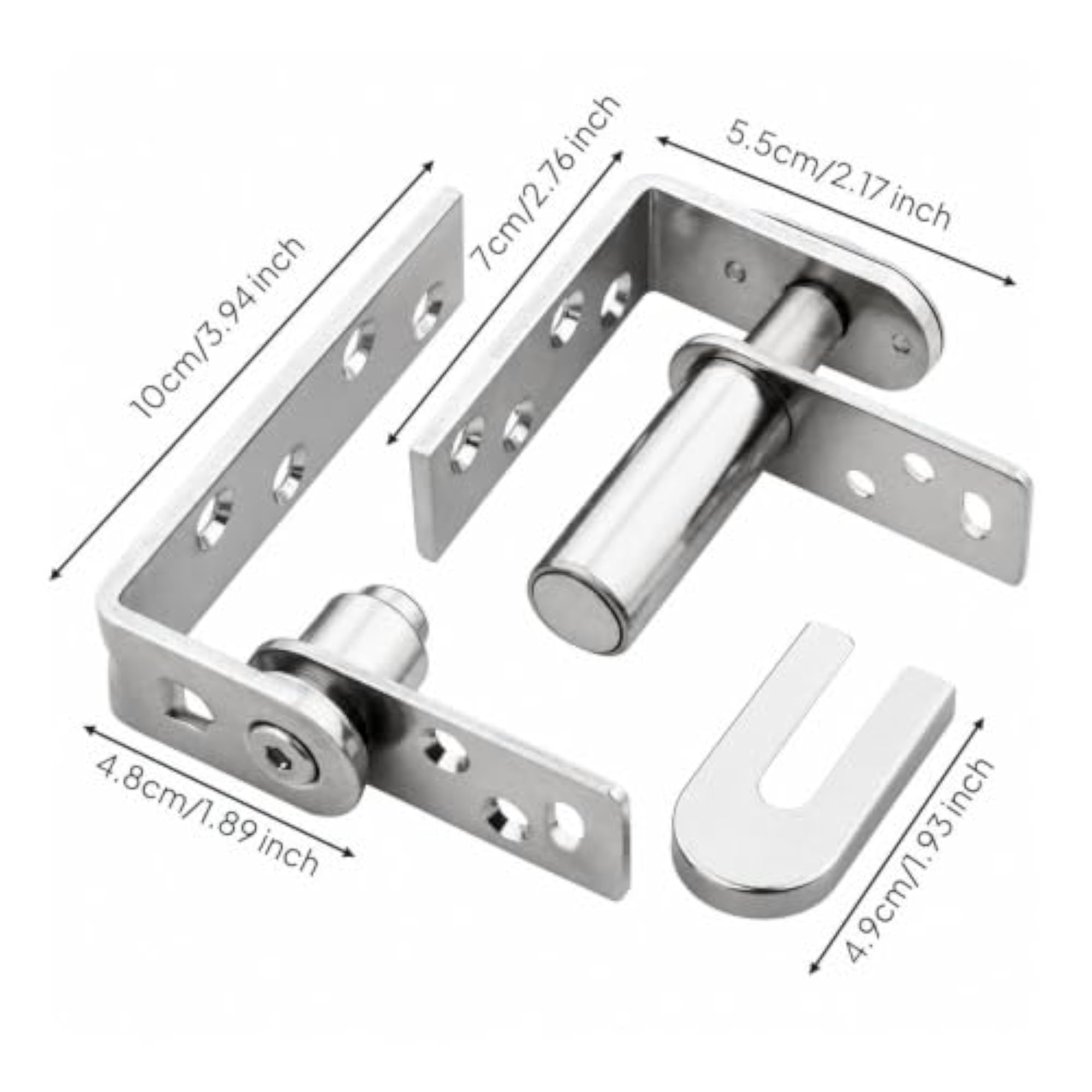 Heavy-Duty Stainless Steel Automatic-Return Hinge with Cover Plate