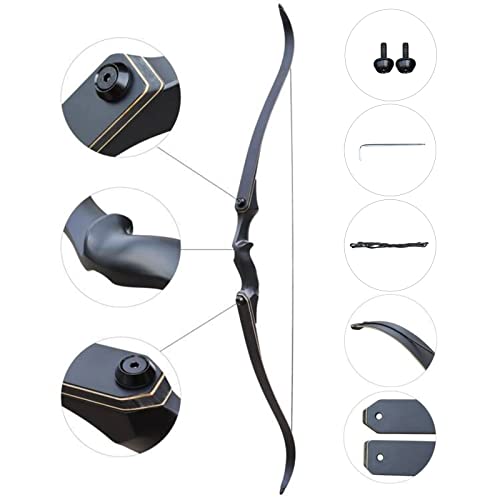 Einmaiqi Recurve Bow And Arrow Set For Adult Takedown Recurve Bow Right Hand Archery Bow Set For Outdoor Hunting Training Practice 30Lbs 40Lbs (40Lb) #TOP3