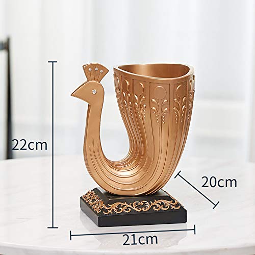 Pauw Hars Vaas Woonkamer Bloemstuk Decoratie Veranda Tv Kast Model Kamer Thuis Zachte Decoratie 22x21x20cm - Afbeelding 7