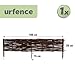 UrFence 1 Stück Beeteinfassung Weide - 100x20 Weidengeflecht Zaunelemente zum Stecken - Rasenkante 20 cm Hoch - Beetbegrenzung Holz Steckzaun Weidenzaun Beetumrandung Gartenweg Flechtzaun Gartenzaun
