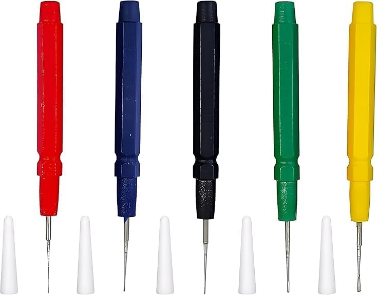 PRESIZE 5 Oiler Pen Needle Set for Watchmaker Precision Oiler Pen Applicator for Watch Repair, Clock Lubrication and Small Parts