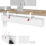 Univivi – Univivi Kabelkanal Schreibtisch Ohne Bohren, 90 cm Kabelmana
