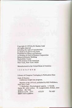 Hardcover California Weight Loss Program (Illustrated) Book