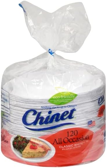 Chinet, All Occasion Classic White 8 3/4 inch, 120 Count