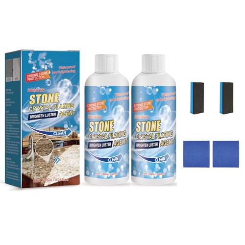VIED Stone Brighten Crystal-Plating Agent, Stone Crystal Plating Agent, Stone Stain Remover Cleaner, Marble Stain Remover (2)