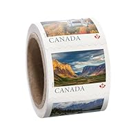 100Pcs Coil Roll Canada Postage Stamps, Canada Natural Cultural Attractions Permanent Domestic Rate Stamps