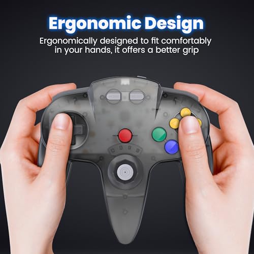 Image of Wireless N64 Controller Made for Switch 1 & 2, N64 Console, (Gunmetal Grey)