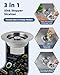 Hygie Rinse 3-in-1 Kitchen Sink Strainer Stopper Combo All Metal Stainless Pop Up Sink Drain Strainer with Handle Rod for US Standard 3-1/2 inch Drain Filter, Anti-Clog